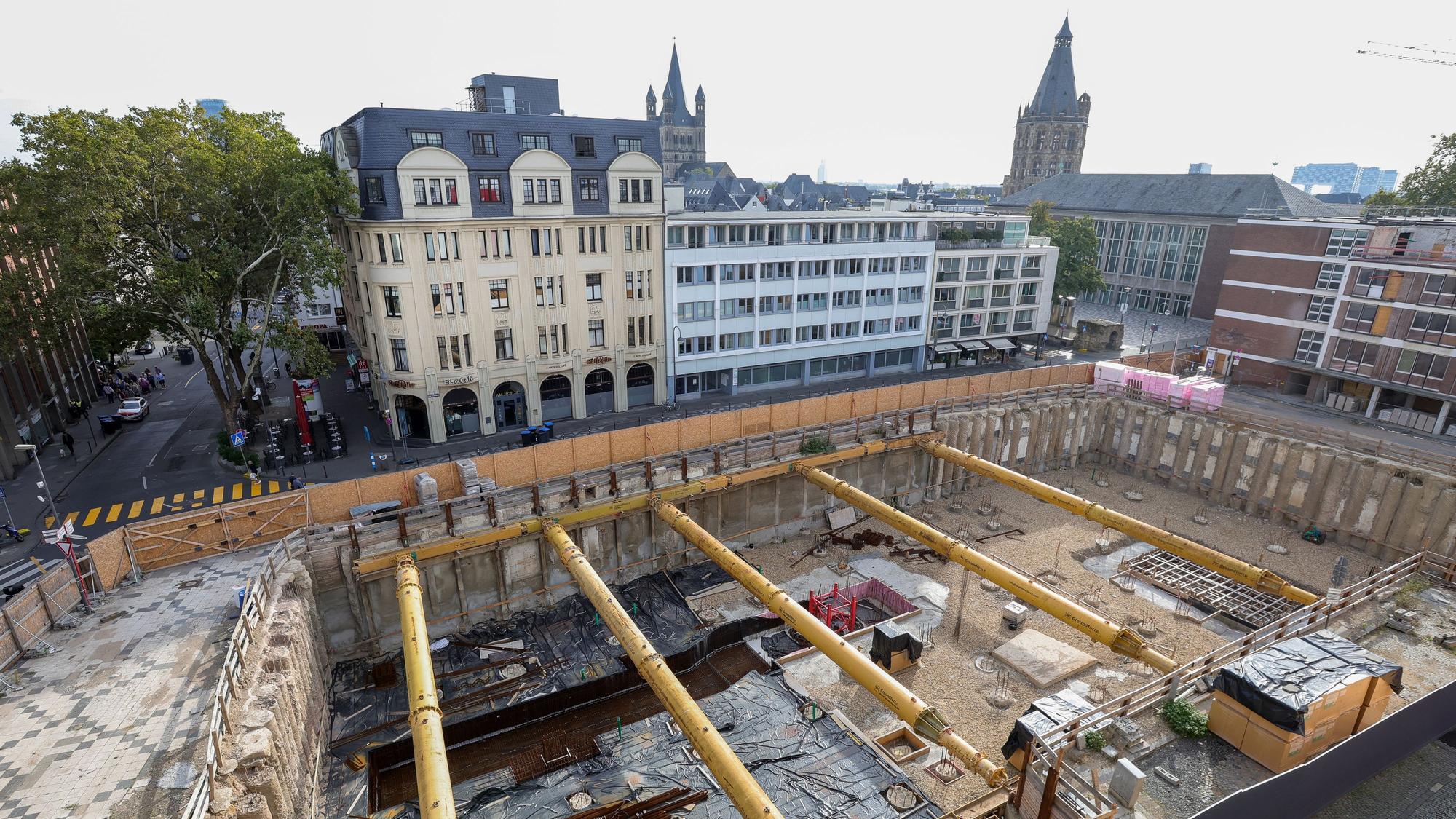 Blick auf die Baustelle des Laurenz-Carrés.