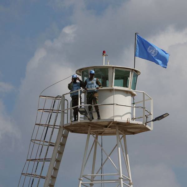 UN-Blauhelme beobachten die Grenze zwischen Libanon und Israel.