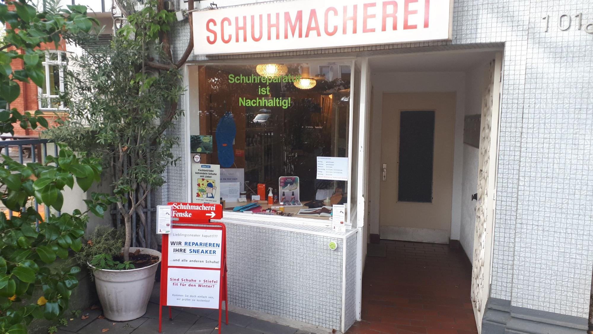 Die Schuhmacherei von außen