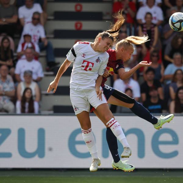 Martyna Wiankowska Köln, Frederike Kempe Leipzig, 1. FC Köln - RB Leipzig, Google Pixel Frauen Bundesliga, 1. Spieltag, Köln, Deutschland, 17.09.2023. *** Martyna Wiankowska Cologne , Frederike Kempe Leipzig , 1 FC Cologne RB Leipzig, Google Pixel Frauen Bundesliga, 1 Spieltag, Cologne, Germany, 17 09 2023