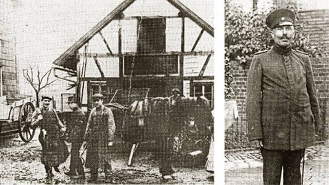 Vor der Dorfschmiede gab es das erste Opfer im Overather Kartoffelkrieg. Der Gendarm Josef Stammen hatte keine Chance, die Eskalation zu aufzuhalten.