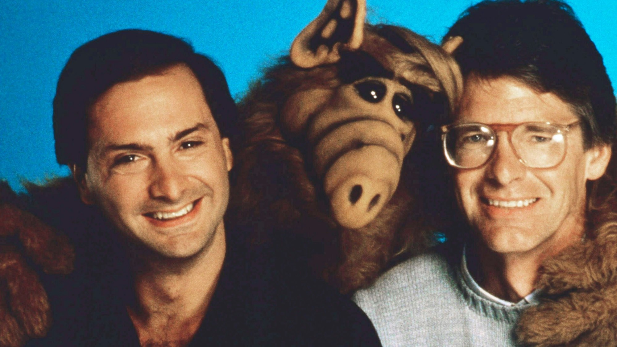 Produzent Paul Fusco, Alf und Tom Patchett in den 1980er Jahren.