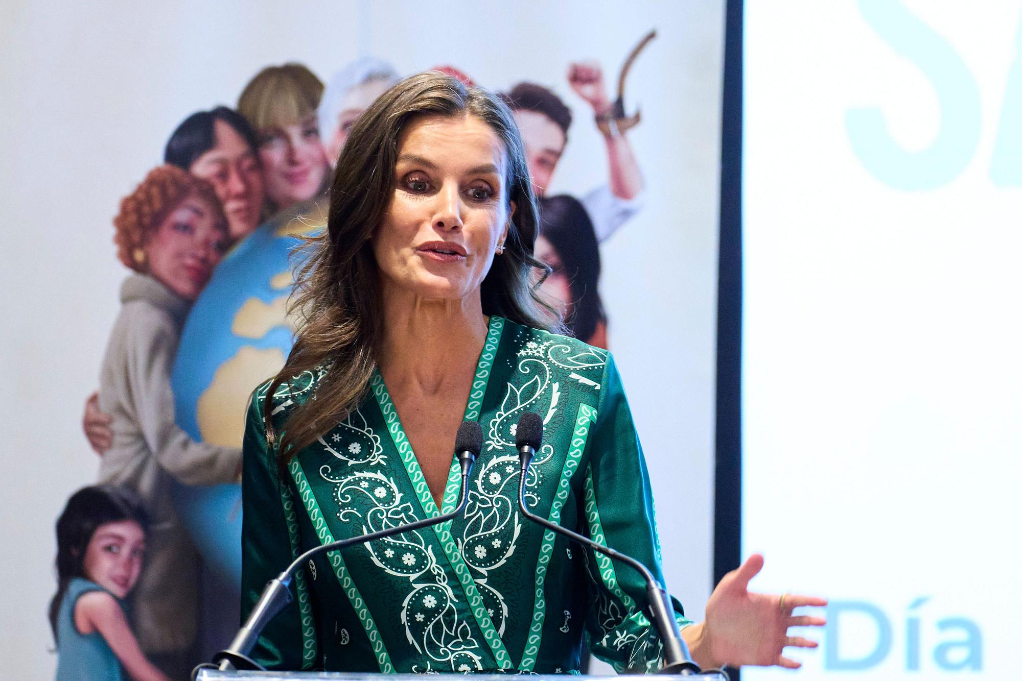 10-10-2023 Queen Letizia attend the World Mental Health day 2023, with the motto: Mental health, global health, an initiative of the World Federation for Mental Health WFMHin Madrid. No Spain  PUBLICATIONxINxGERxSUIxAUTxONLY Copyright: xPPEx