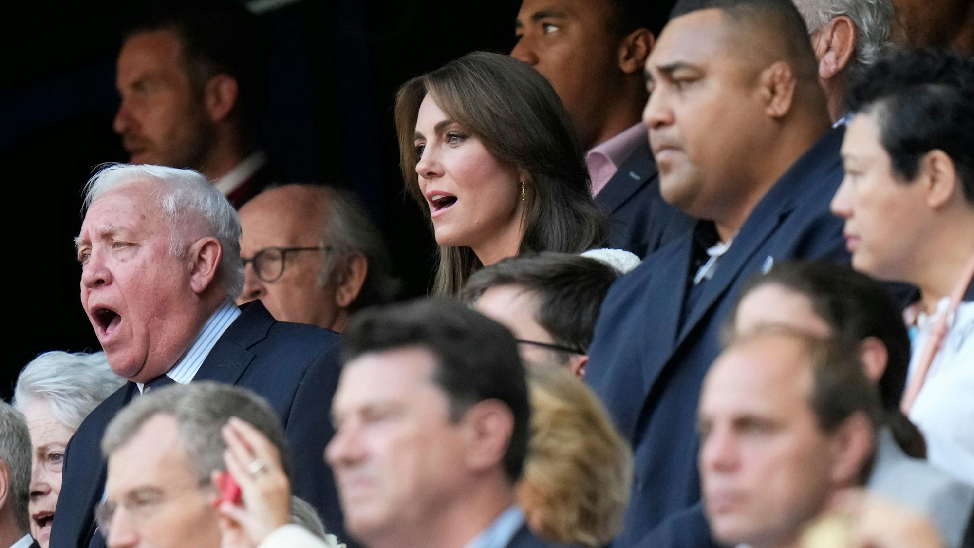 Prinzessin Kate während des Rugby-Spiels.