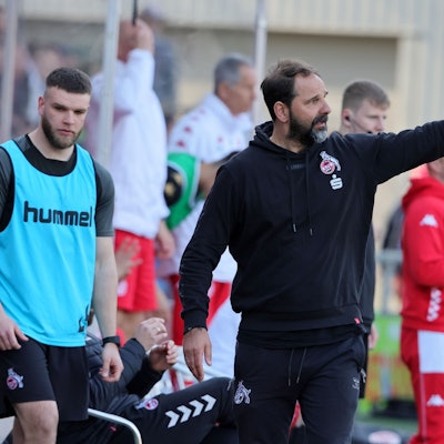 1.FC Köln U19 vs. FSV Mainz 05 U19, A Junioren Bundesliga, Halbfinal Rückspiel um die Deutsche Meisterschaft, Stefan Ruthenbeck (1.FC Köln), 14.04.2023, Bild: Herbert Bucco