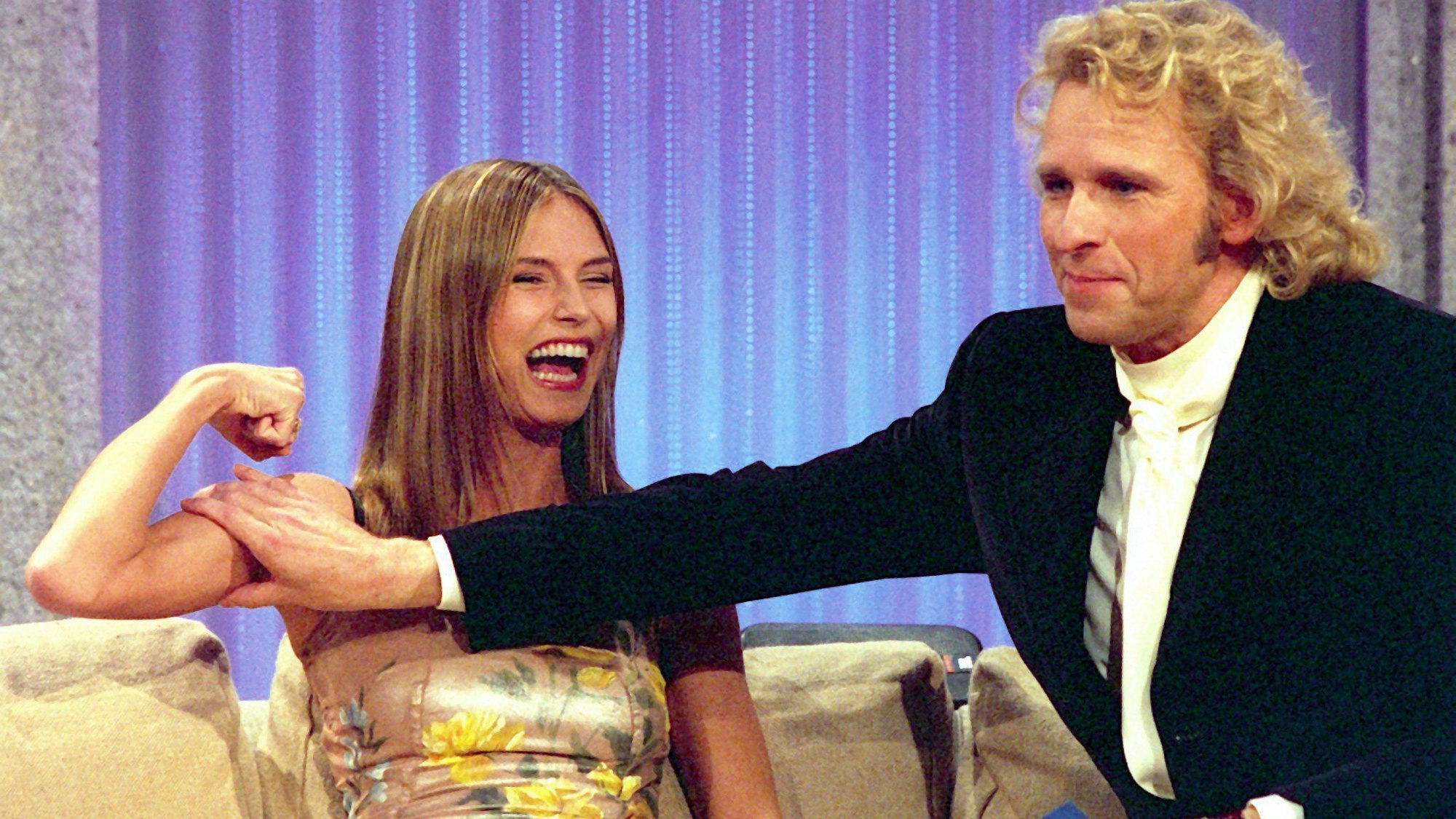 Thomas Gottschalk hat Heidi Klum schon häufiger auf der Couch von „Wetten, daß...?“ begrüßt