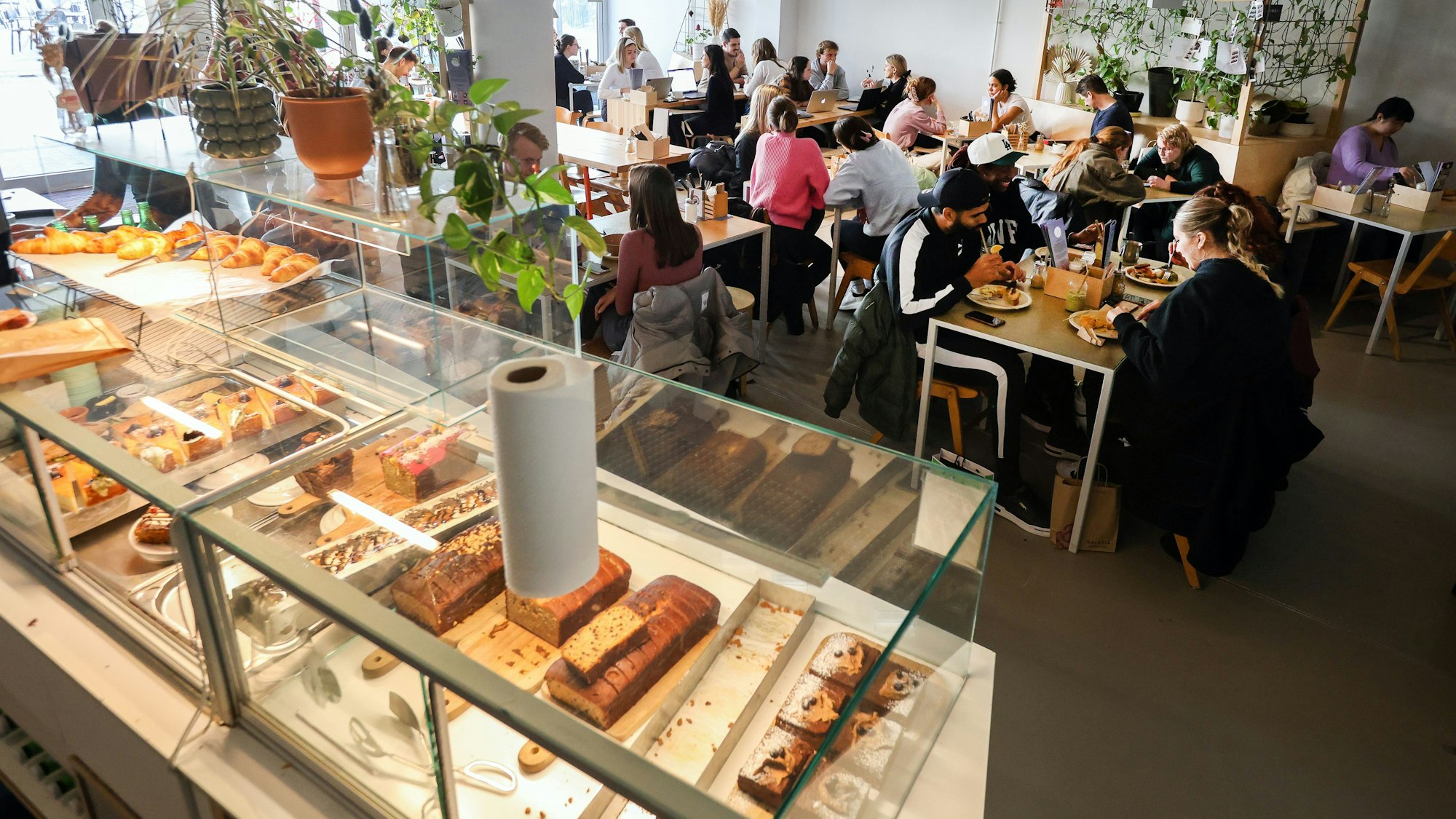 Innenansichten des Kaffeesaurus in Köln.