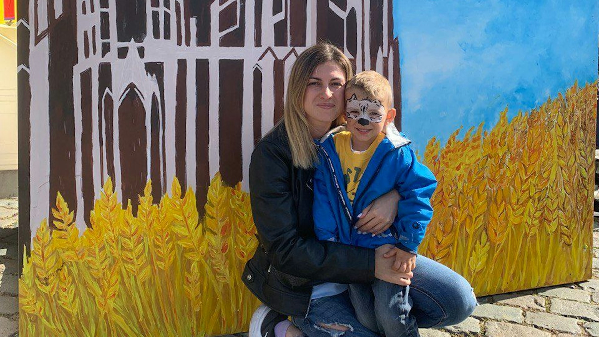Anya Khyzhkova mit ihrem Sohn