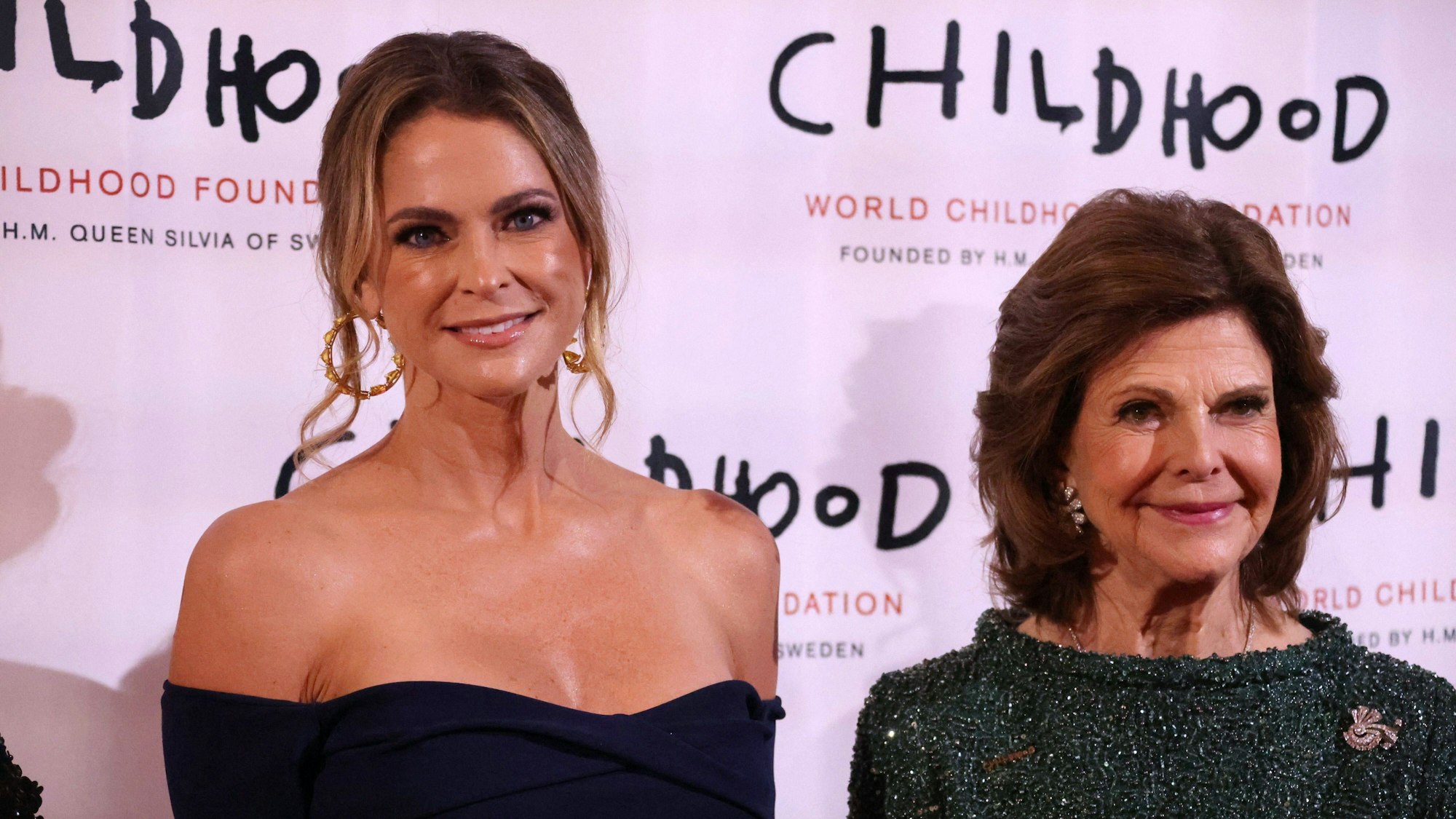 Prinzessin Madeleine und ihre Mutter Königin Silvia bei der World Childhood Foundation Gala in New York City.
