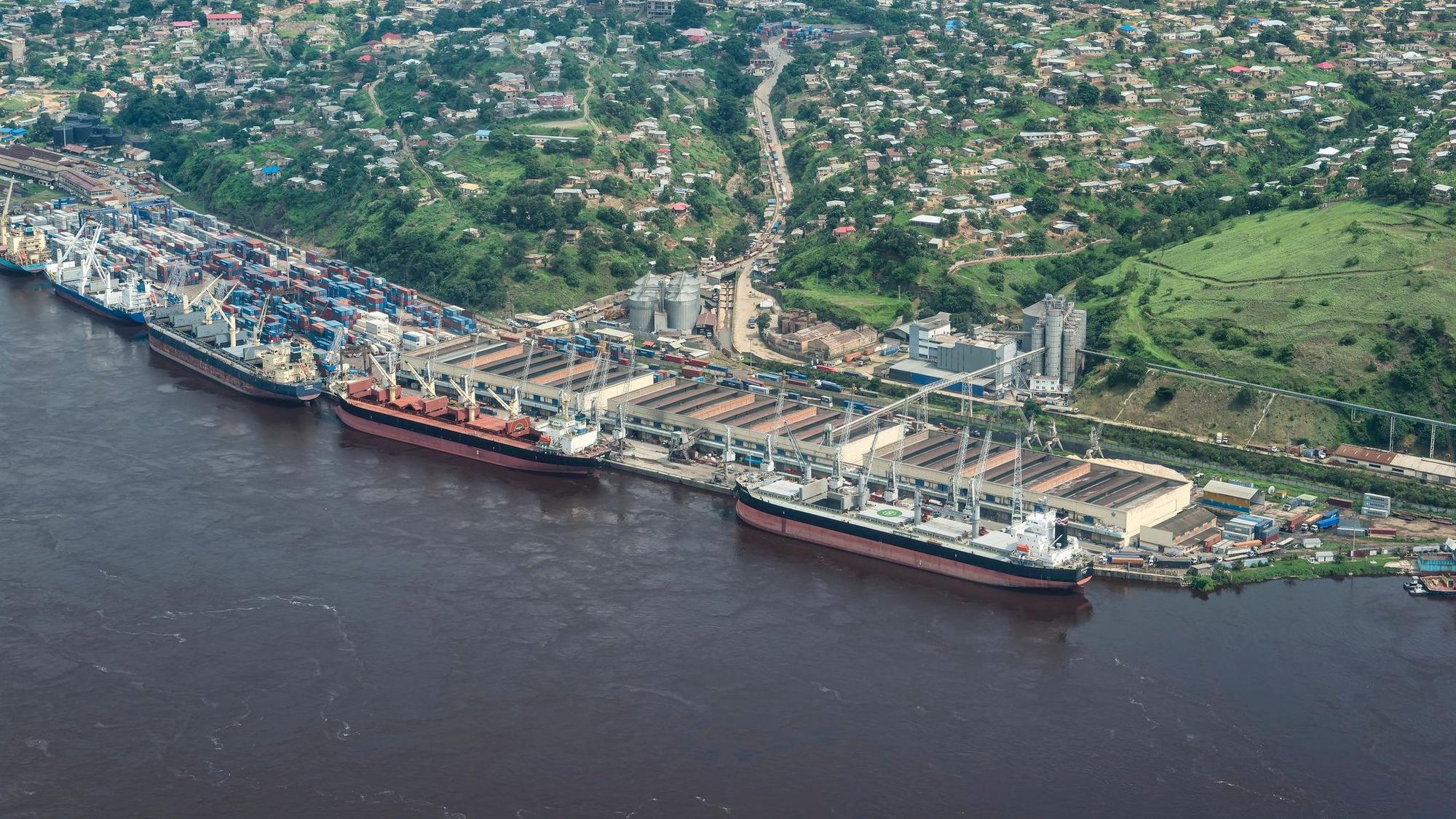 Der Seehafen von Matadi am Kongo-Fluss.