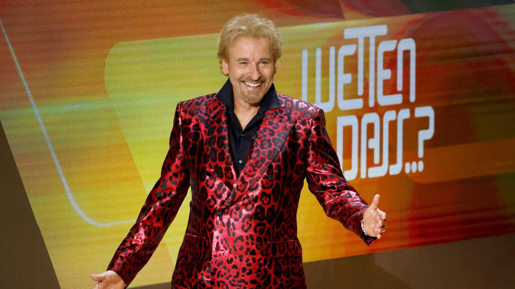 Entertainer Thomas Gottschalk kommt zur ZDF-Show «Wetten, dass..?»