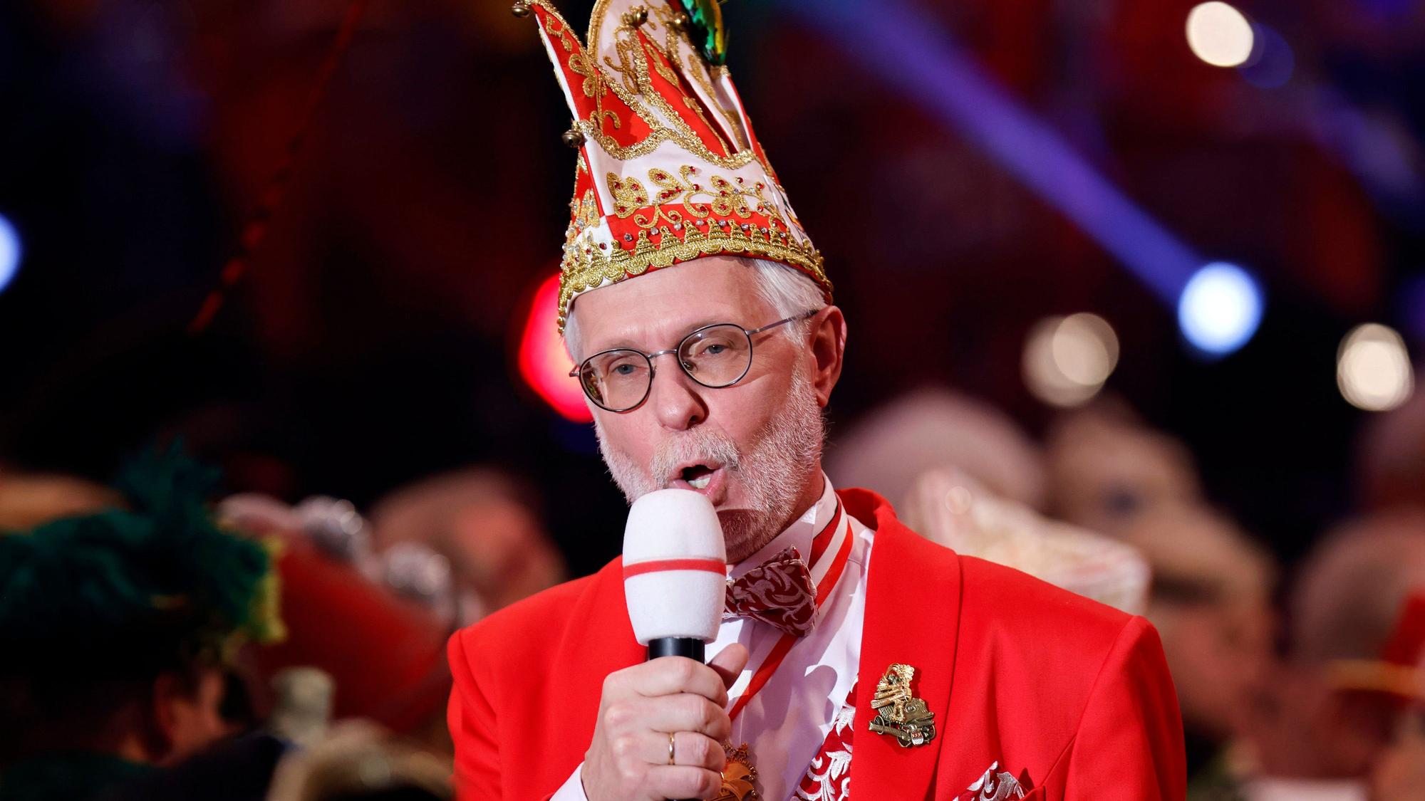 Karnevalist Joachim Wüst Leiter des Elferrats bei der 2. Aufzeichnung der ARD-Fernsehsitzung im Gürzenich.