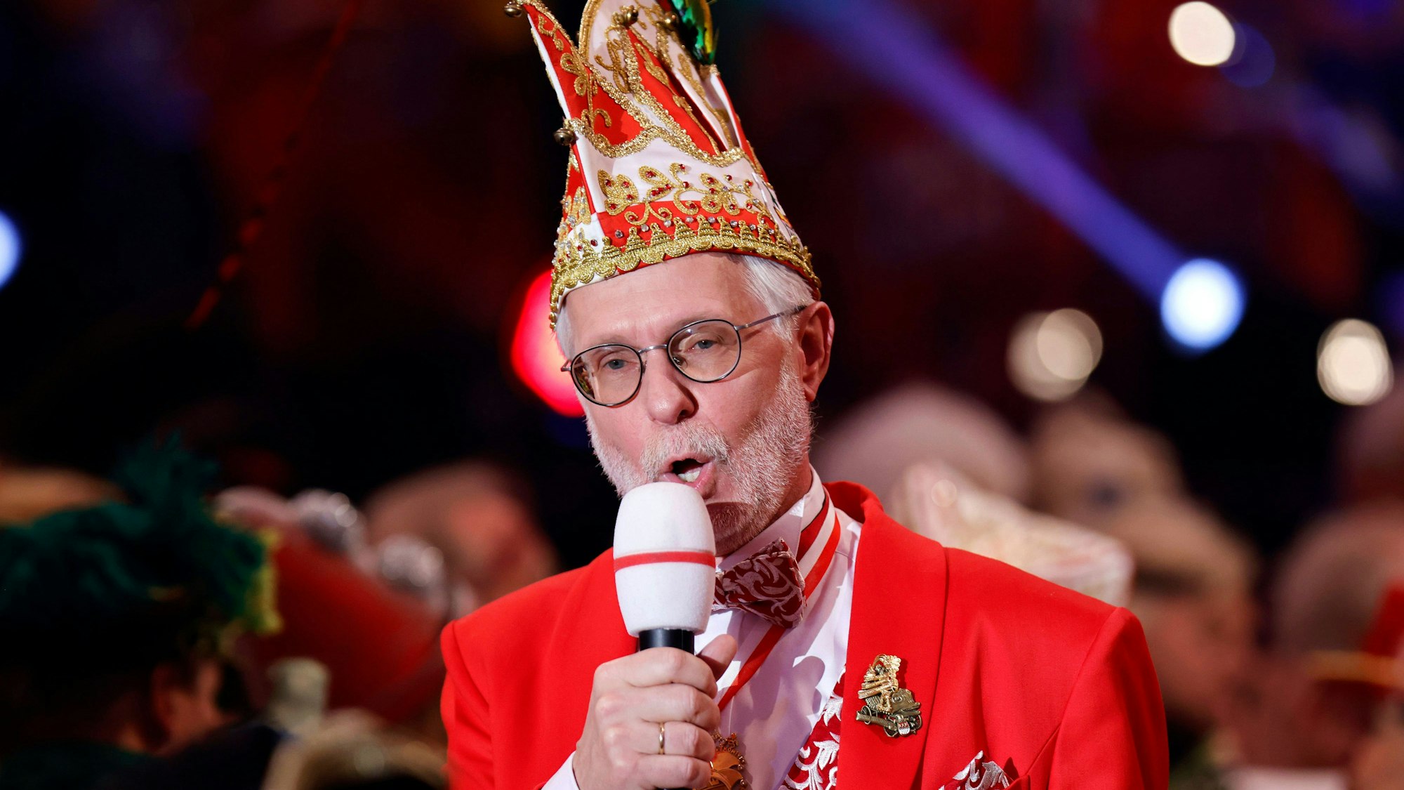 Karnevalist Joachim Wüst Leiter des Elferrats bei der 2. Aufzeichnung der ARD-Fernsehsitzung im Gürzenich.
