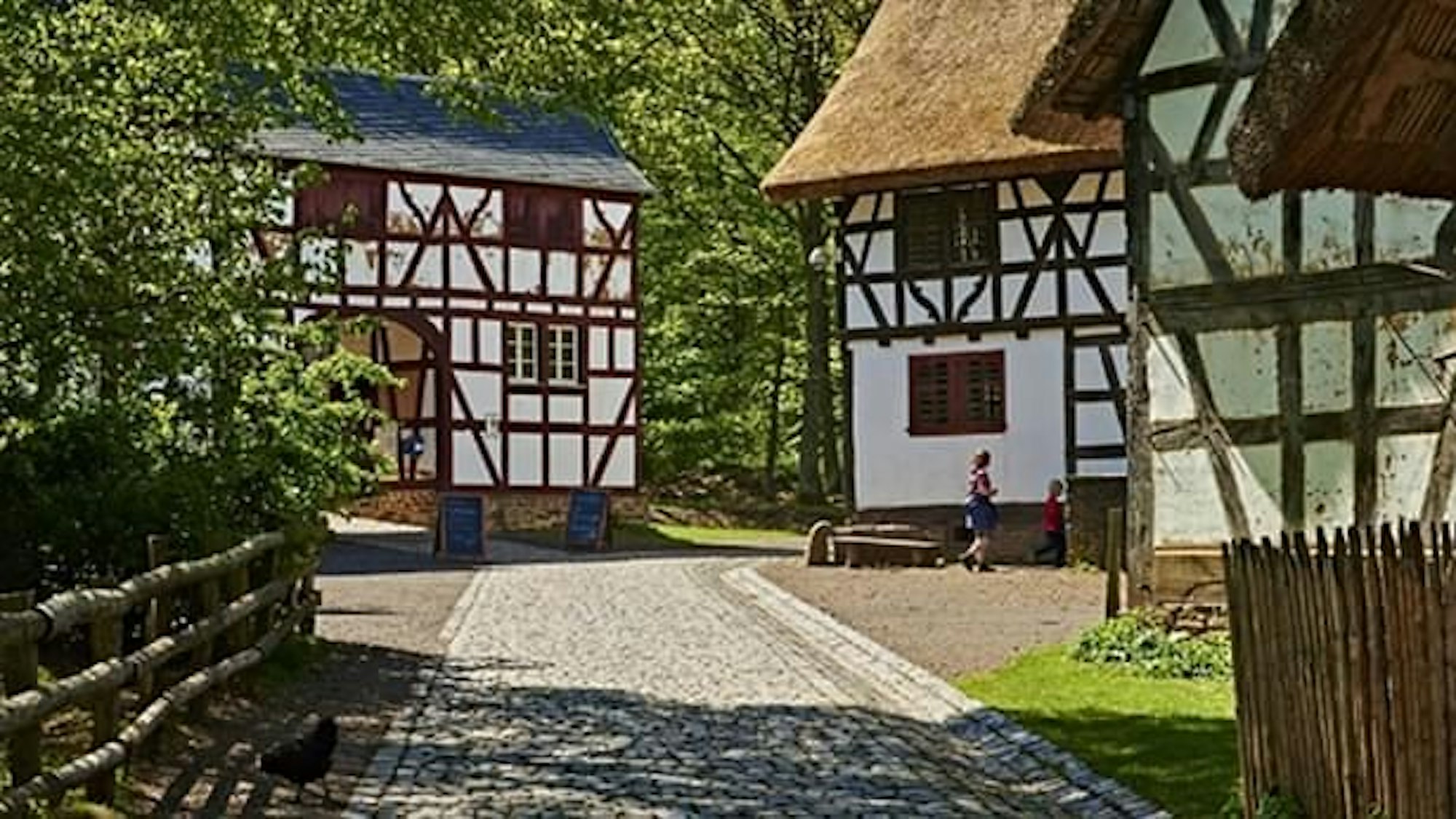 Fachwerkhäuser im LVR-Freilichtmuseum Kommern