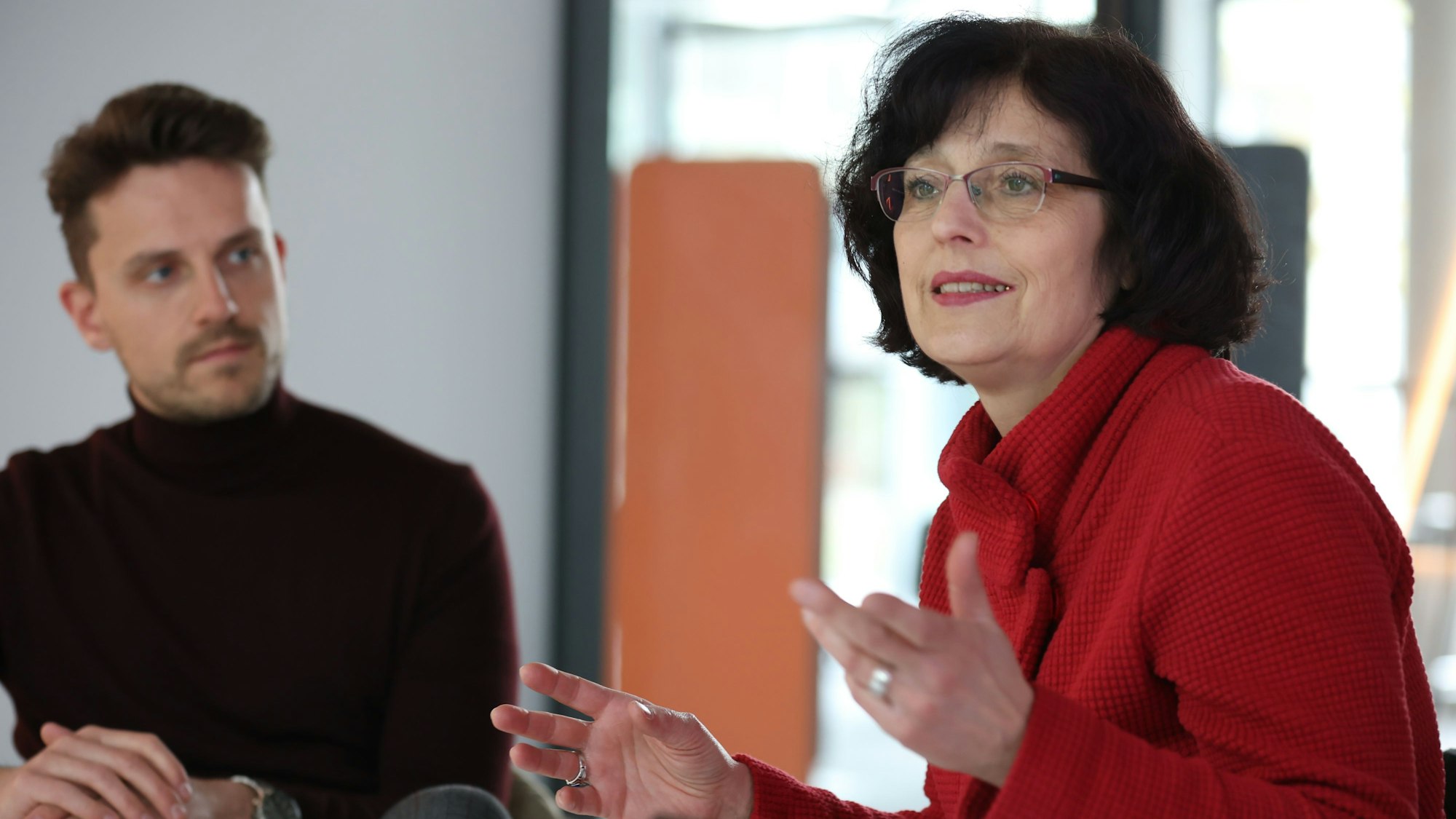 Die Noch-Vorsitzenden der Kölner SPD, Claudia Walther und Florian Schuster.