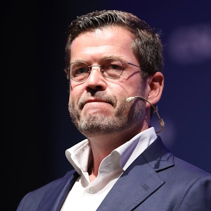 Karl-Theodor zu Guttenberg spricht in der Stadthalle von Schwabmnchen.