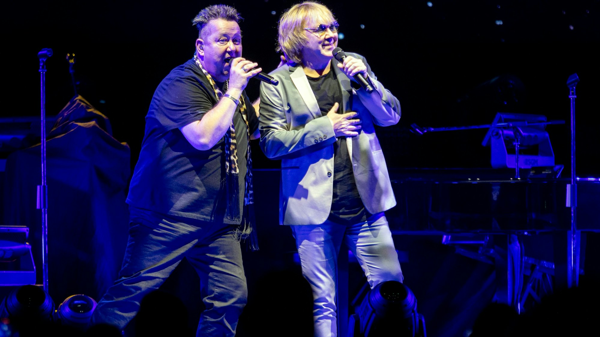 Zu sehen sind Sebastian Krumbiegel und Tobias Künzel von der Band „Die Prinzen“.