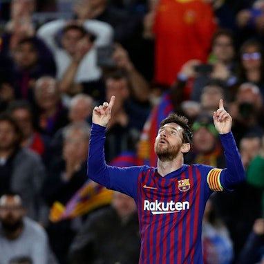 Lionel Messi 2019 im Trikot des FC Barcelona.