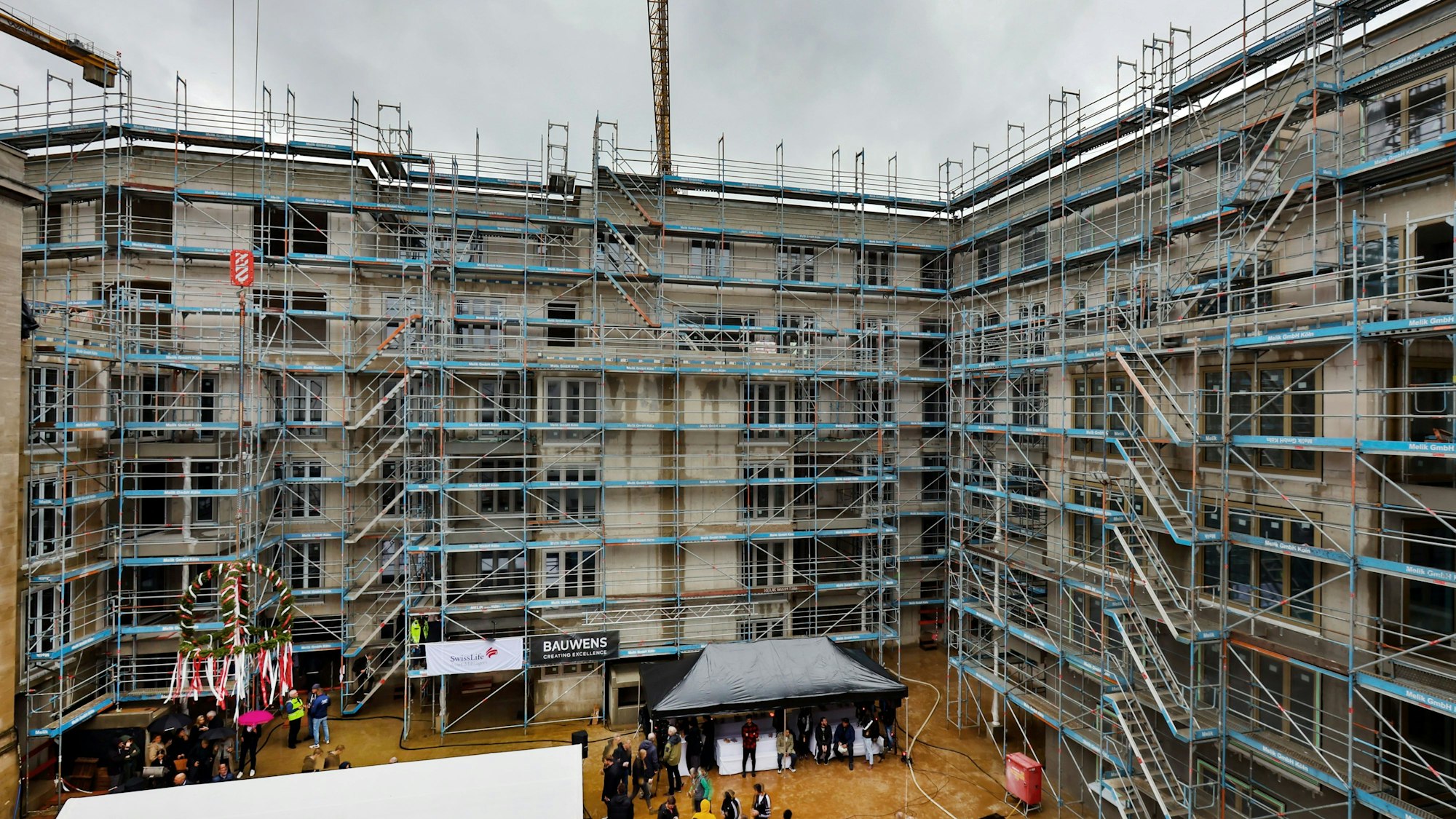 Der Rohbau steht: In Riehl entsteht gerade ein neues Wohnquartier.