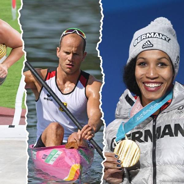 David Behre, Christina Schwanitz, Max Hoff und Mariama Jamanka