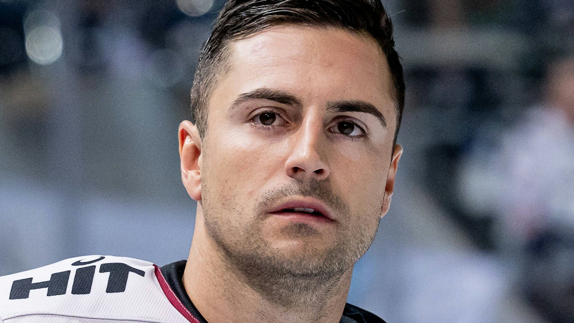 Maximilian Kammerer Koelner Haie, 9 bei den Starting Six. EHC Red Bull Muenchen gegen Koelner Haie, Eishockey, DEL, 3. Spieltag, Saison 2023/2024