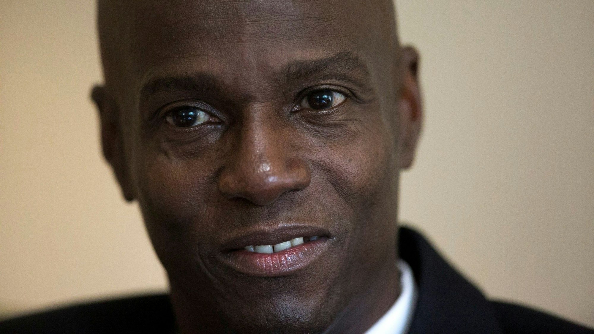 FILE - Jovenel Moise talks to journalists during an interview in his office in Petion-Ville, Haiti, Tuesday, Nov. 29, 2016. Haiti police has announced Thursday, Cot. 19, 2023, the arrest of a former Haitian official considered one of the main suspects in the killing of President Moïse. (AP Photo/Dieu Nalio Chery, File)