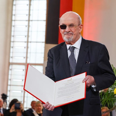 Salman Rushdie in der Frankfurter Paulskirche