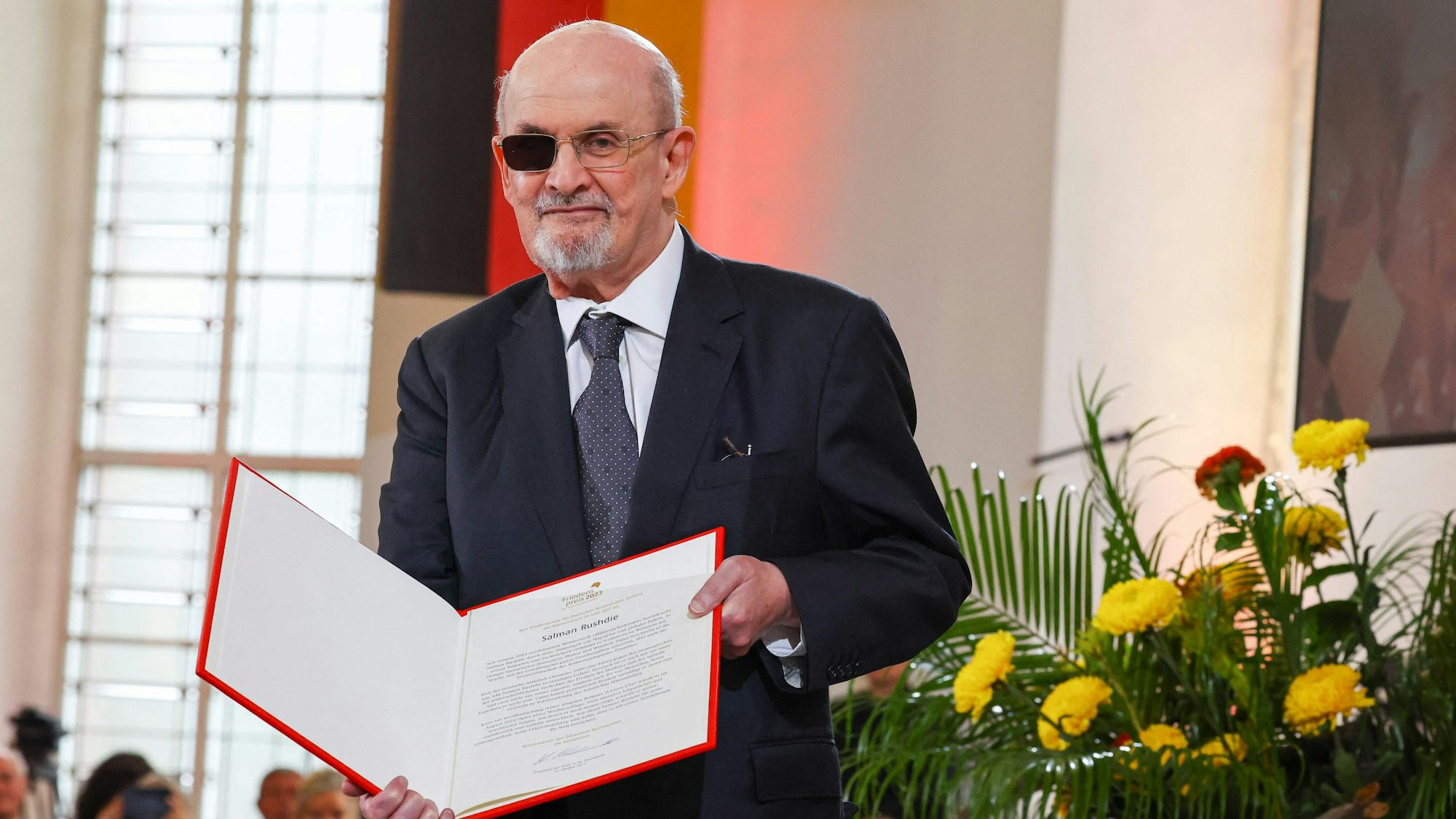 Salman Rushdie in der Frankfurter Paulskirche