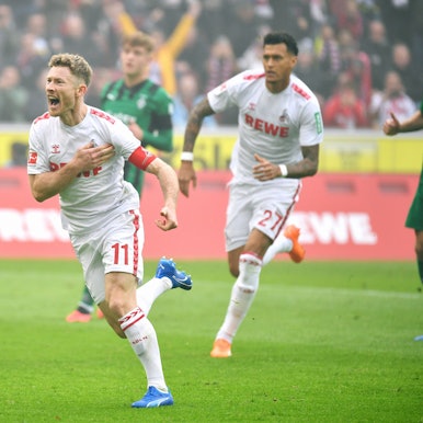 Florian Kainz nach seinem Tor zum 1:0 durch Hand-Elfmeter.