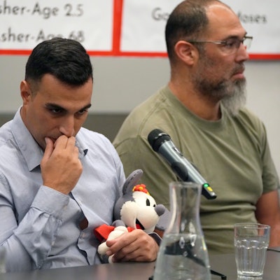 Yoni Asher sprach auch bei der Israel-Kundgebung in Berlin.