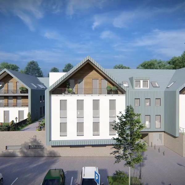 Neubau-Visualisierung des Hauses Oessenich.