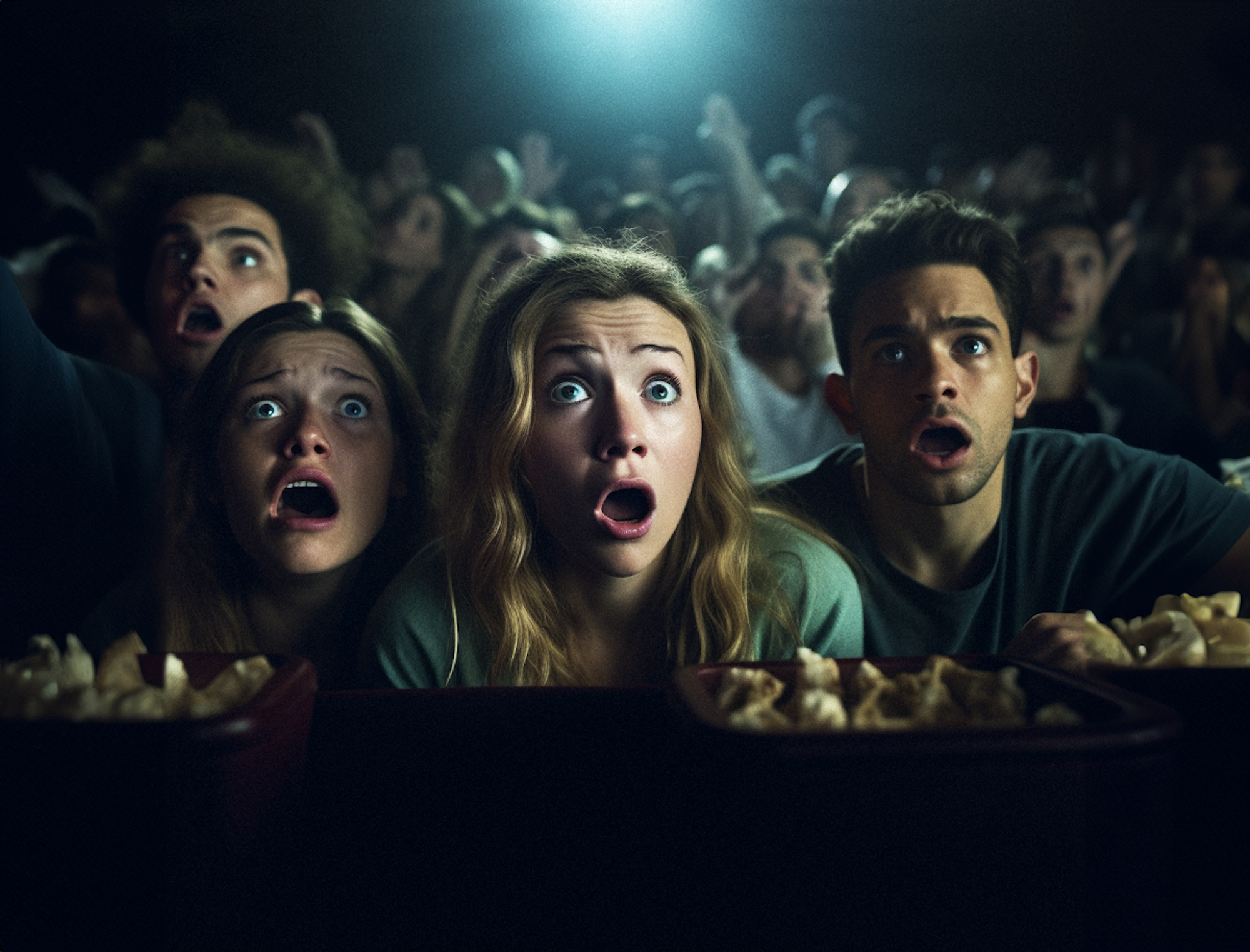 Woman in a audience in a theater applauding clapping hands. cheering and sitting together and having fun