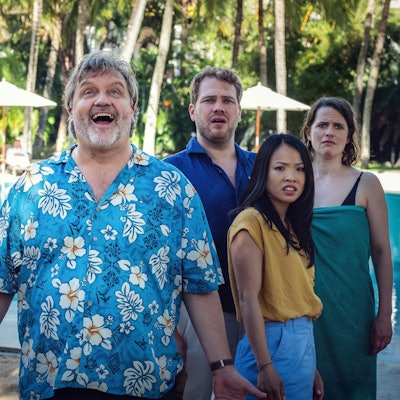 V.l.: Ruben Vermeulen (Campbell Caspary), Edwin Öttel (Hape Kerkeling), Bjorn Wenger (Ben Münchow), Pham Lan ‚Lani‘ Anh (Trang Le Hong) und Marion Schnepper (Isabell Polak).