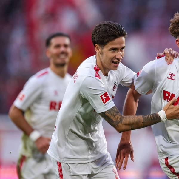 FC-Profi Luca Waldschmidt nach seinem Treffer zum 3:1 im Derby gegen Gladbach.