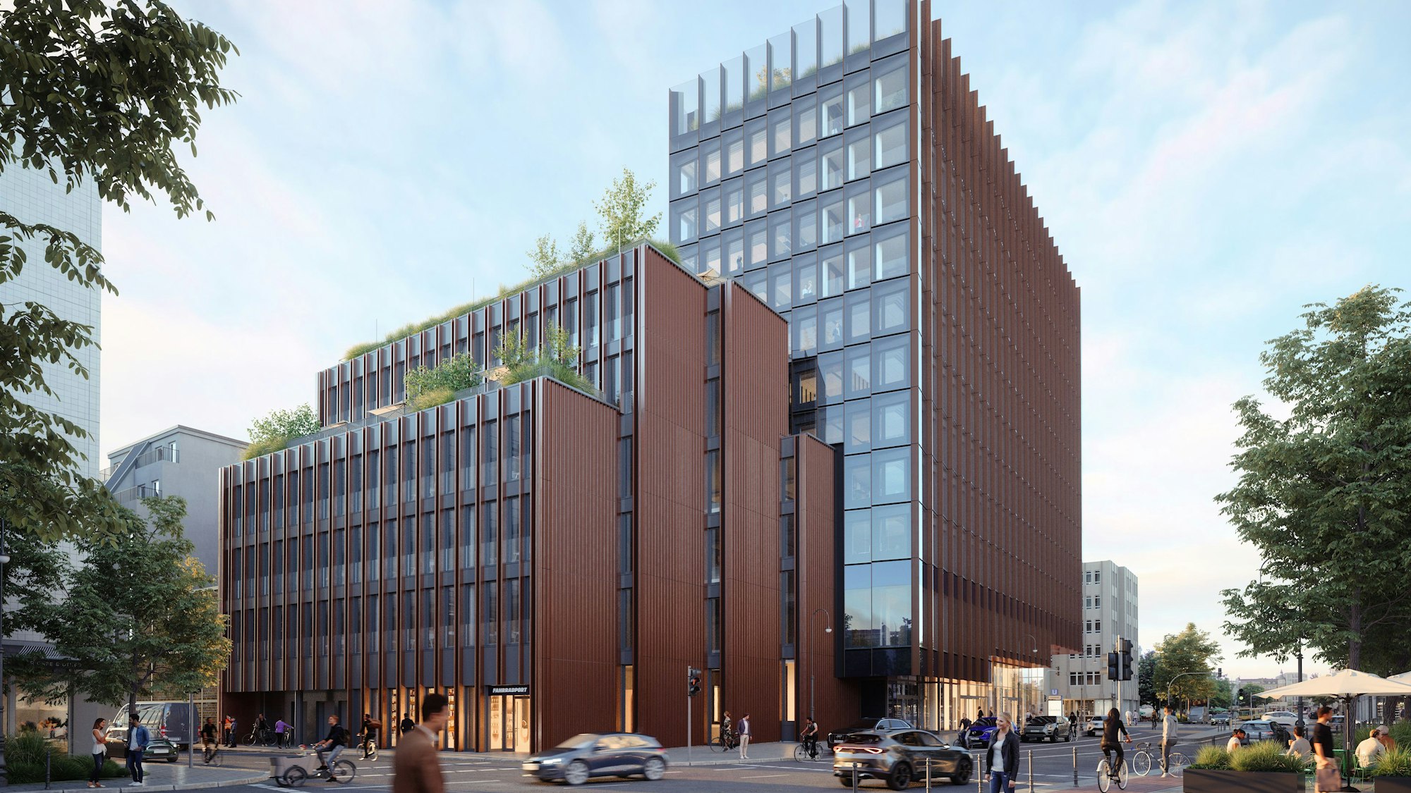 Der Blick auf die Rückseite des Gebäudes.