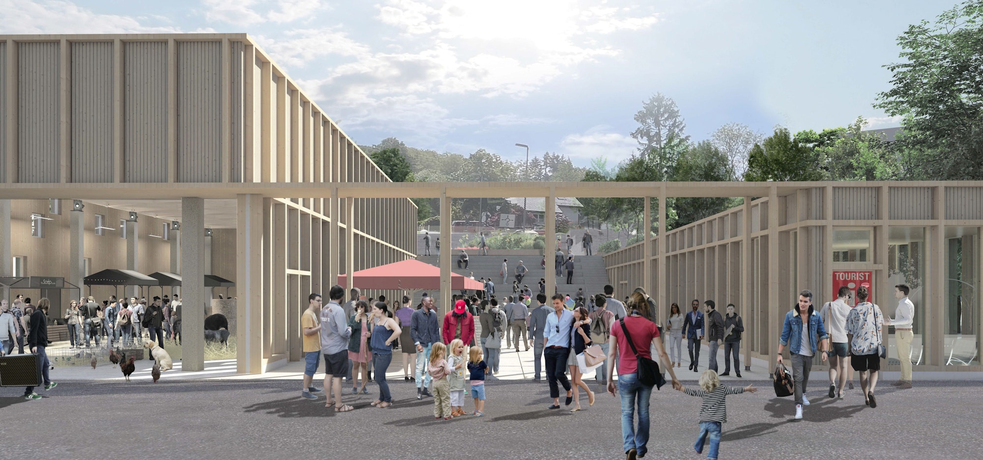 Das ist der Entwurf einer neuen Markthalle für Waldbröl aus dem Kölner Architekturbüro Form A, den es nun in die Realität umzusetzen gilt.