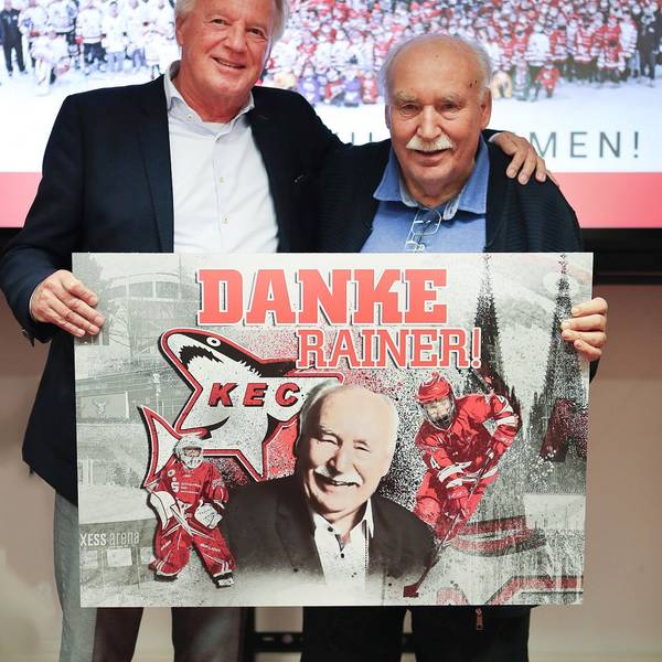 Alexander Kirsch (l.) löst Rainer Maedge als Präsident des KEC ab.