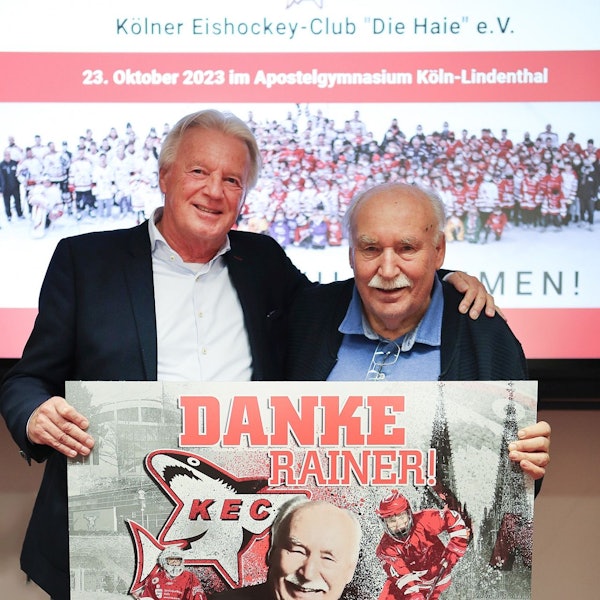 Alexander Kirsch (l.) löst Rainer Maedge als Präsident des KEC ab.