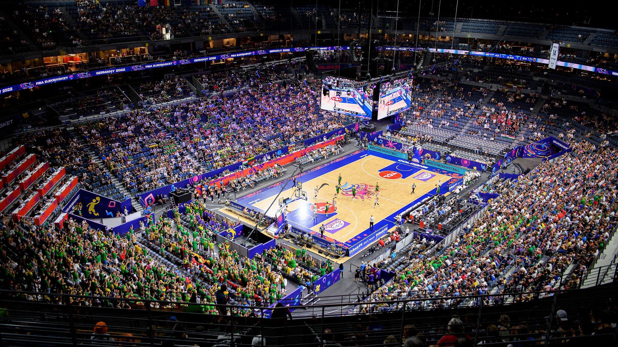 Die Lanxess-Arena in Deutz wurde während der Europameisterschaft zum Basketball-Tempel.