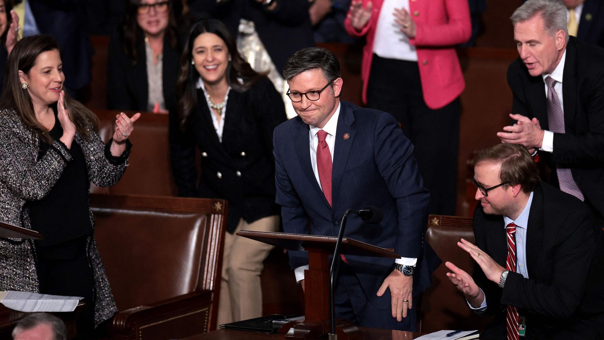 Der Republikaner Mike Johnson ist der neue Vorsitzende des US-Repräsentantenhauses.