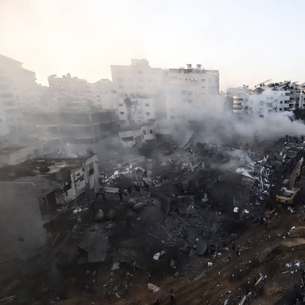 Gaza-Stadt: Blick auf die Zerstörung, die durch einen israelischen Luftangriff verursacht wurde.