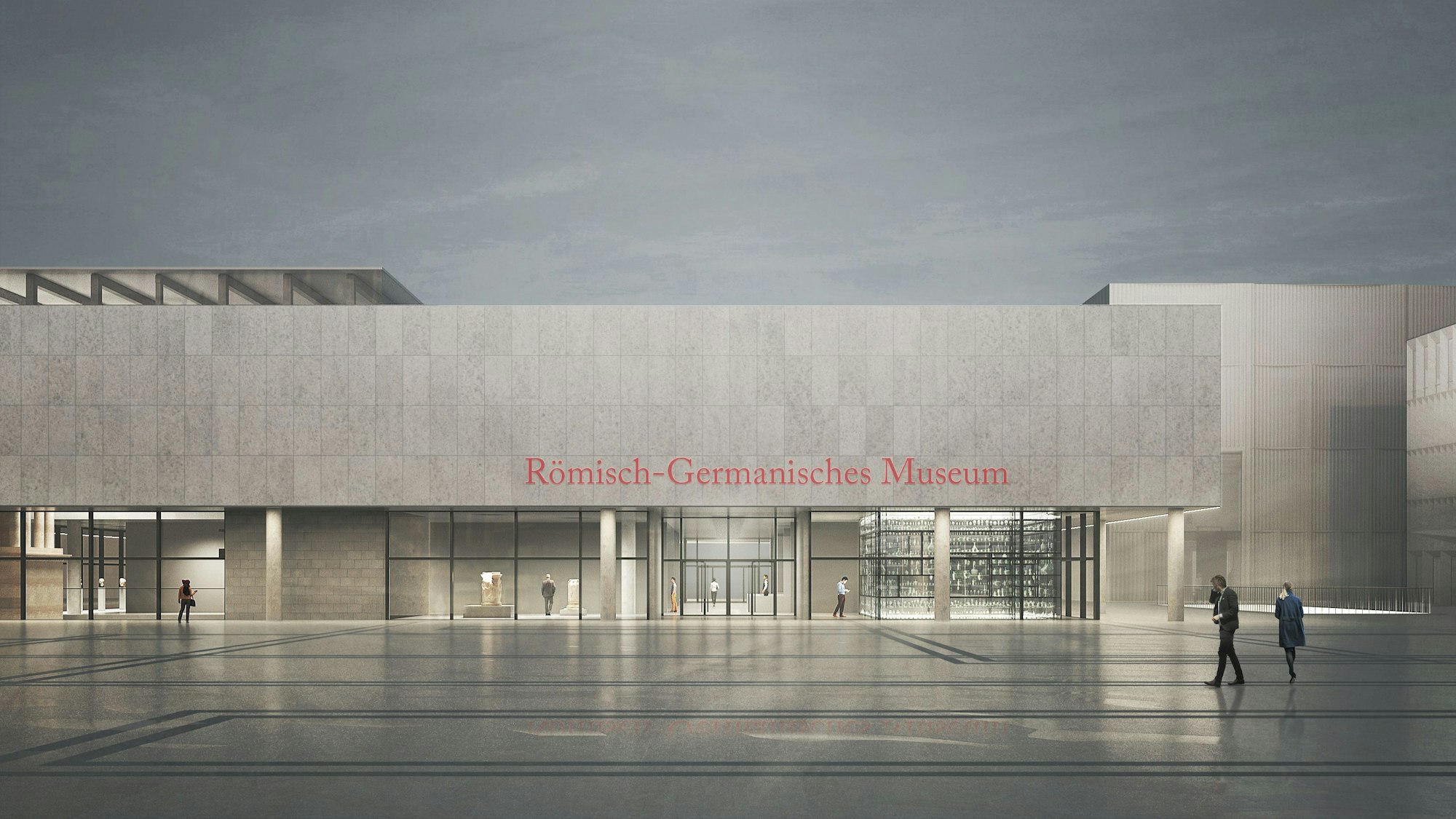 Die Visualisierung zeigt, wie das Römisch-Germanisches-Museummal aussehen soll.