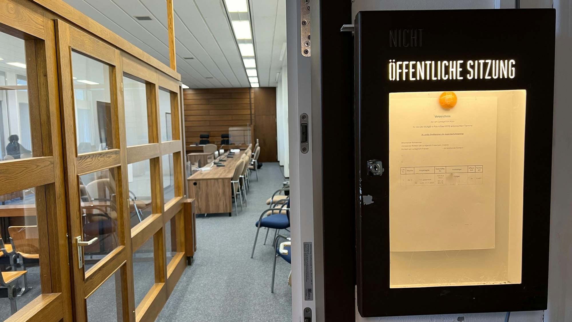 Saal 112 landgericht Köln. Foto: Ralf Krieger