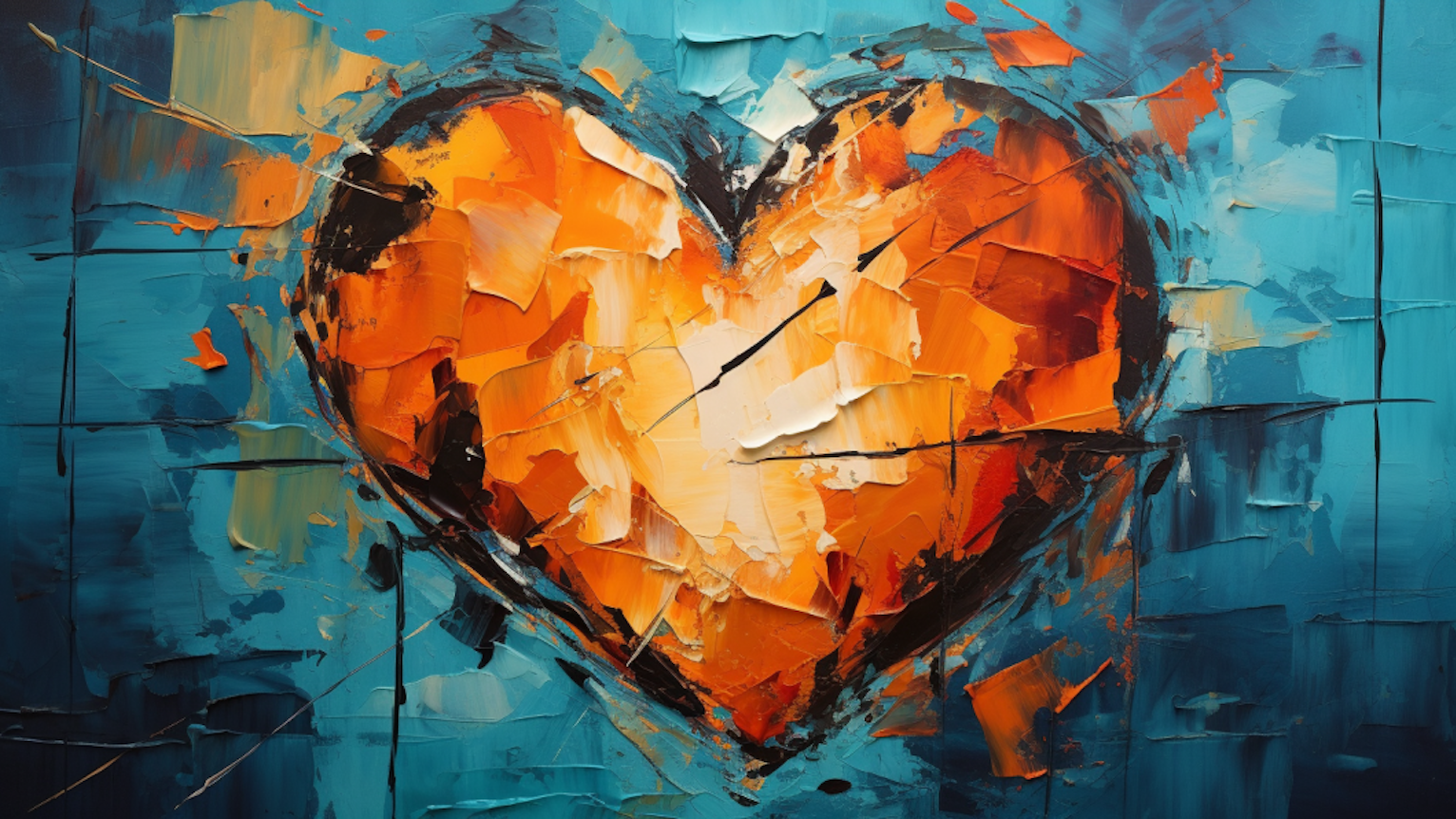 Illustration: Ein ramponiertes Herz vor abstraktem Hintergrund