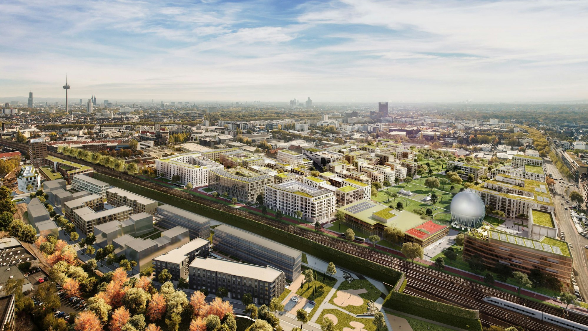 Soll für noch mehr neue Wohnungen in Ehrenfeld sorgen: Das Neubaugebiet auf dem früheren Max-Becker-Areal.