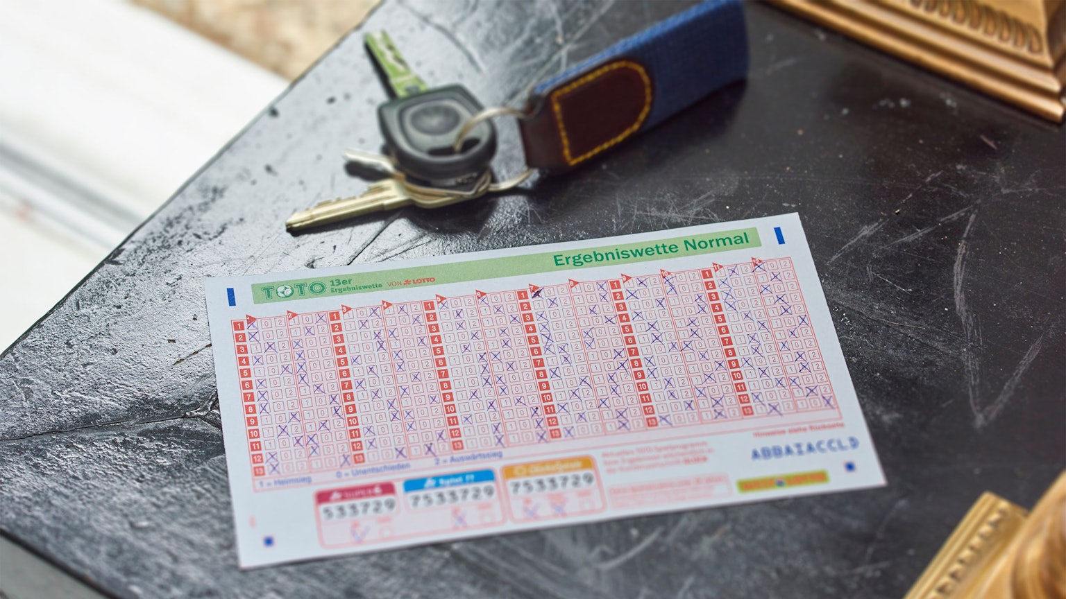 WestLotto Spielschein.