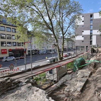 Die Baustelle am Mühlenbach im Jahr 2021