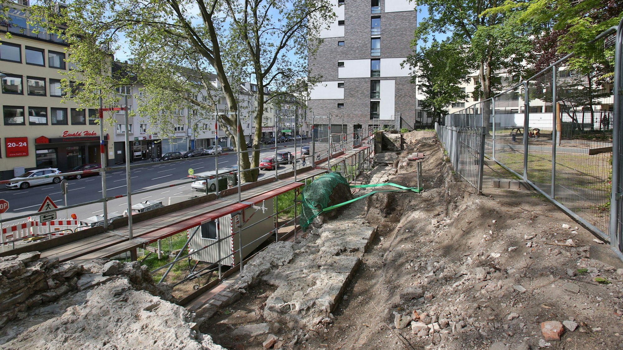 Die Baustelle am Mühlenbach im Jahr 2021