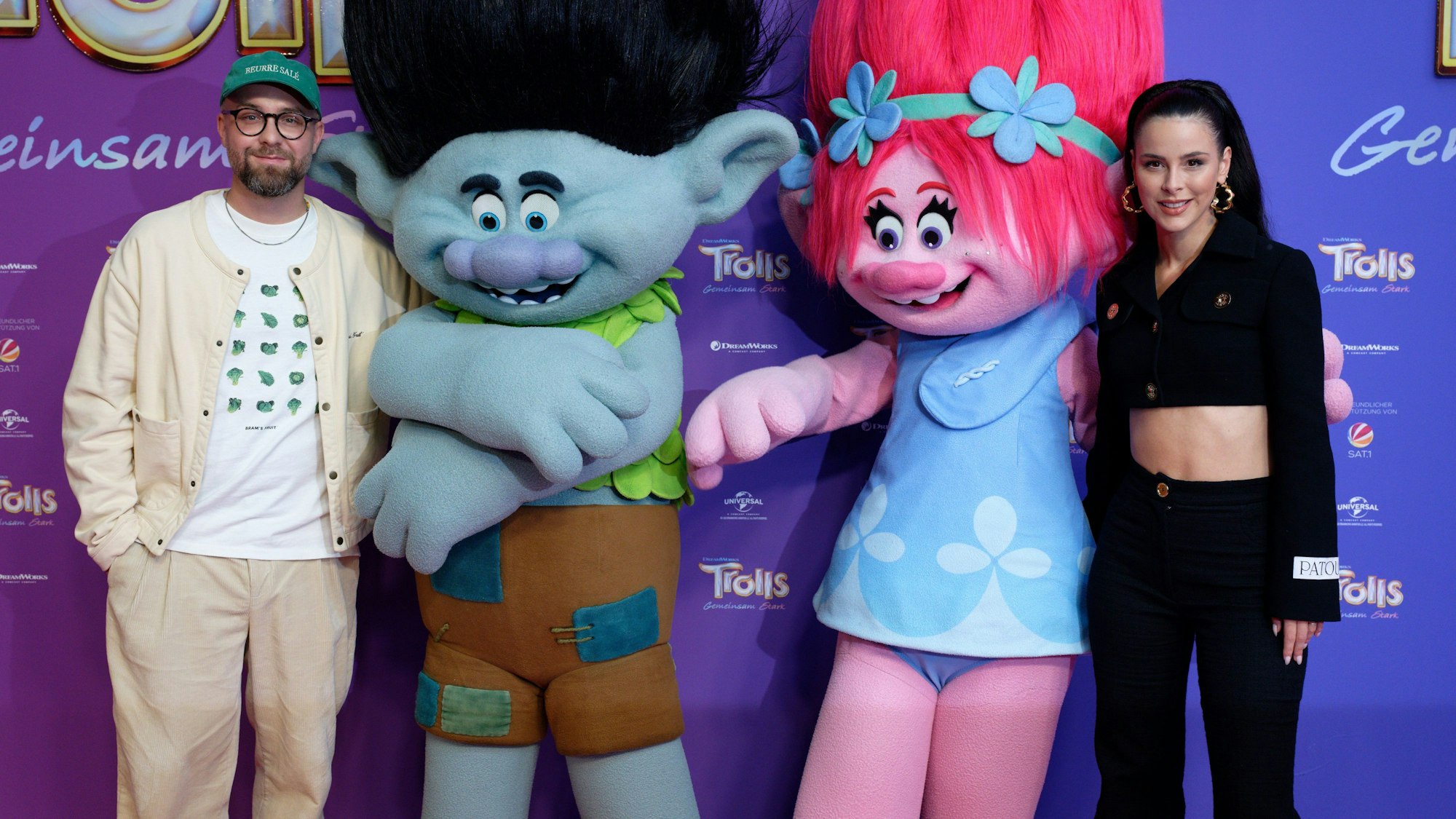 Die prominenten Synchronsprecher: Mark Forster und Lena Meyer-Landrut bei der Premiere des Films „Trolls 3 - Gemeinsam stark“ in Köln.