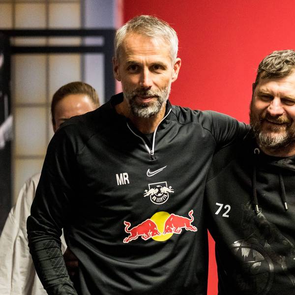 Marco Rose und Steffen Baumgart nach dem 0:0 in Müngersdorf in der vergangenen Saison